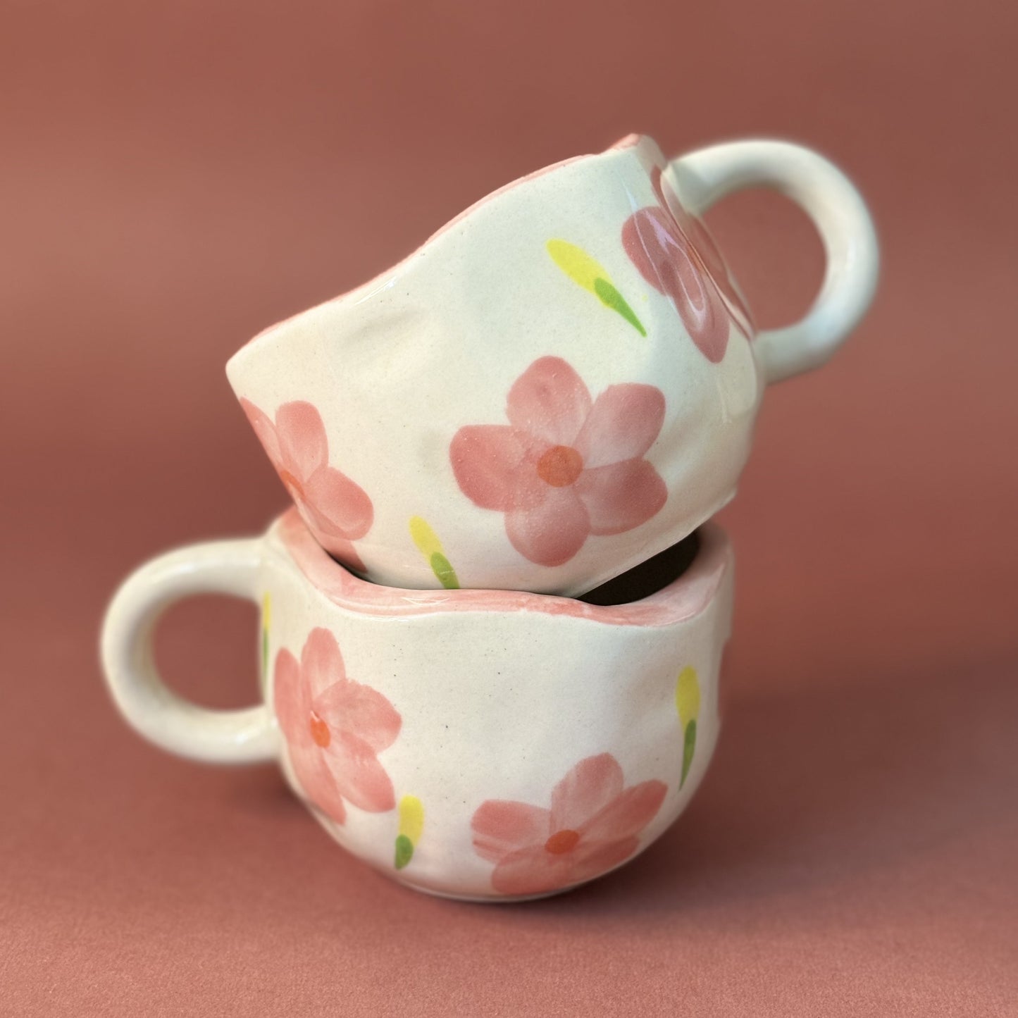 Pink Daisy Tea Cup