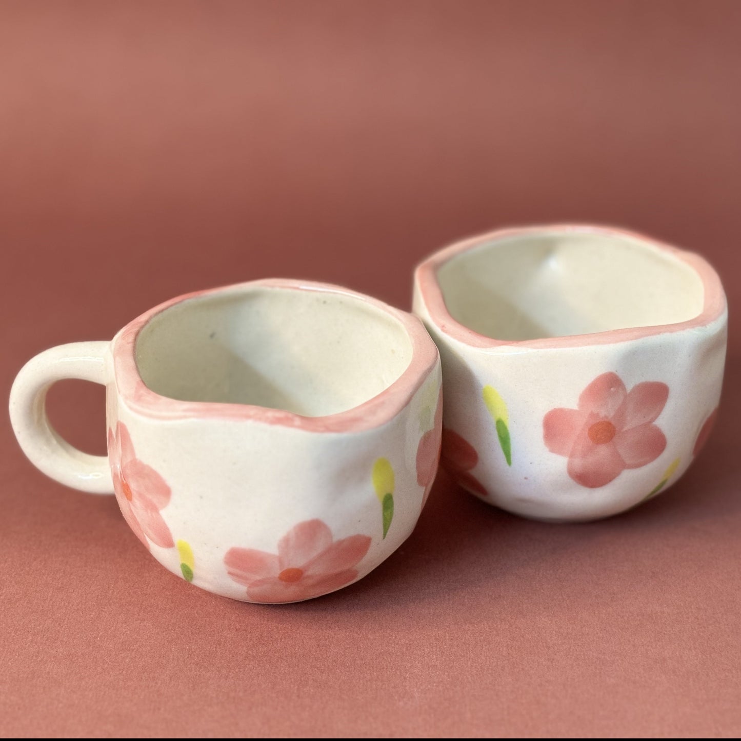 Pink Daisy Tea Cup