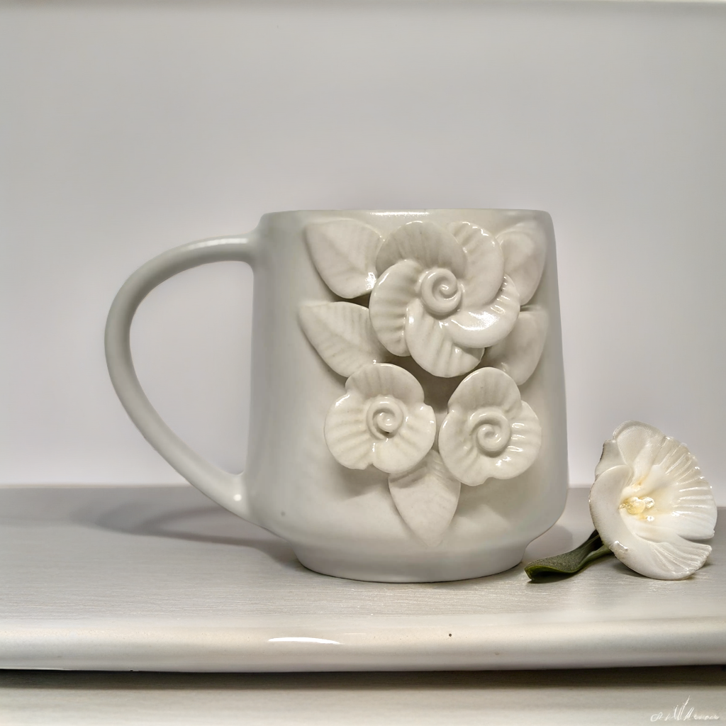 Pearl Peony Coffee Mug