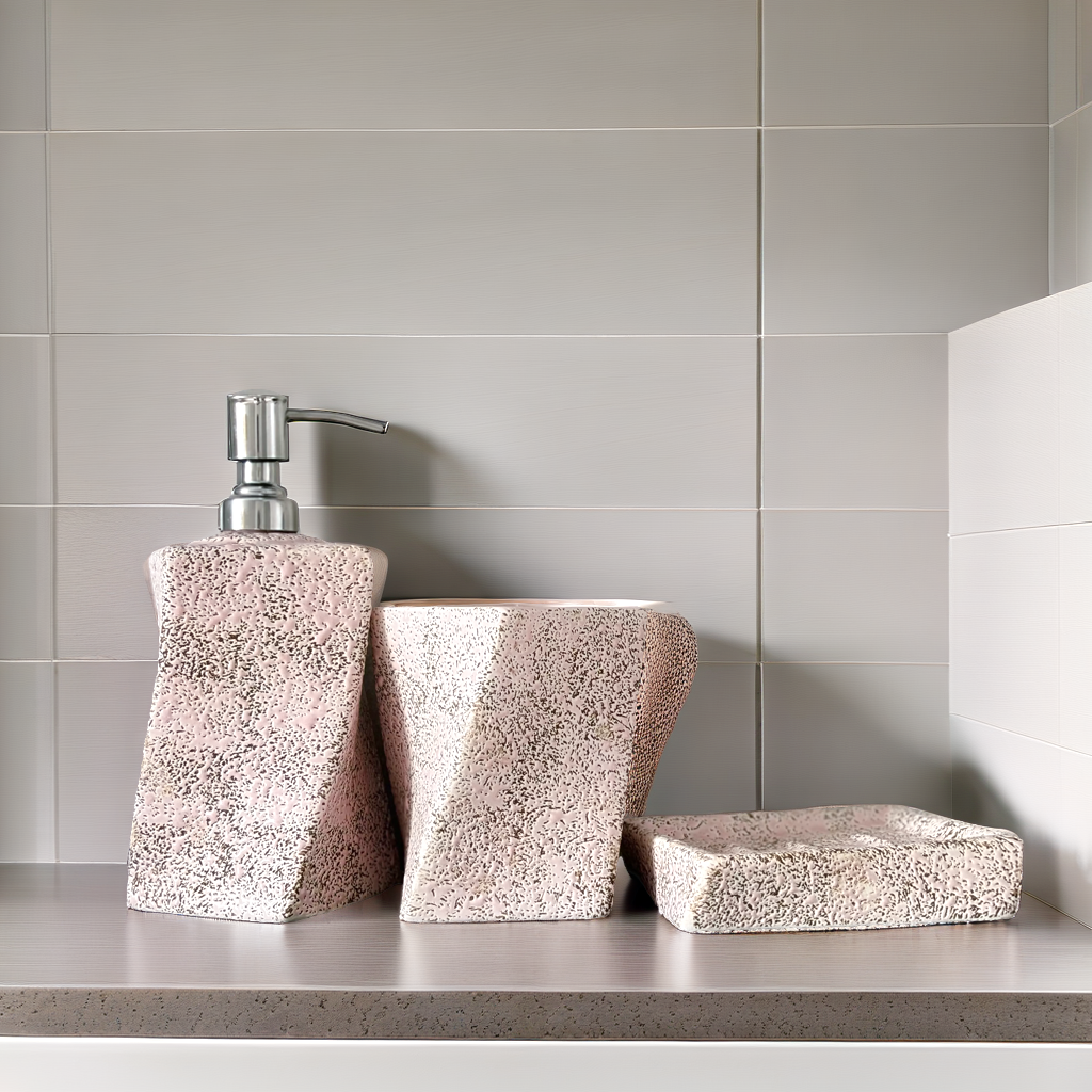 Rose Mist Ceramic Bath Ensemble