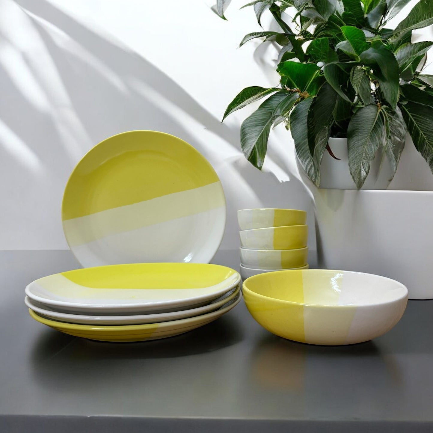 The Yellow Fusion Dinner Set - Set of 9
