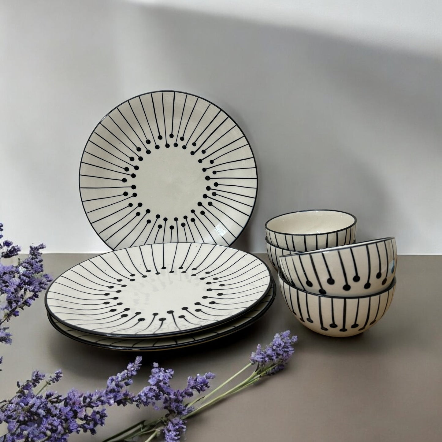 White Blossom Dinner Set of 8