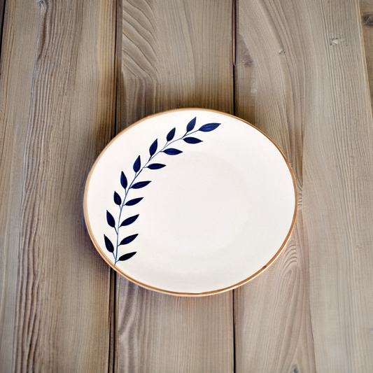 Indigo Leaf Mirage Plate