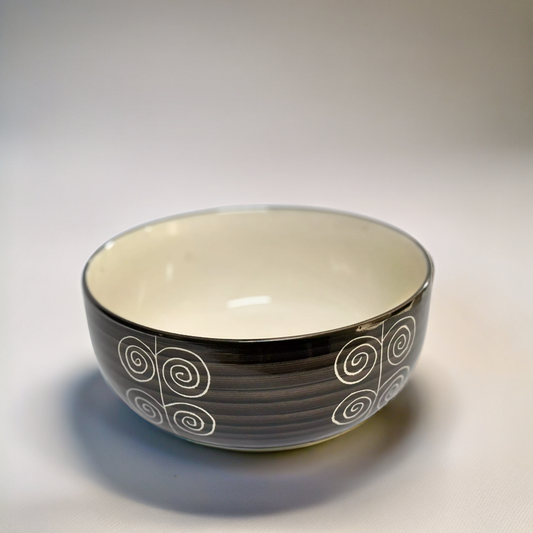 Black Swirl Bowl