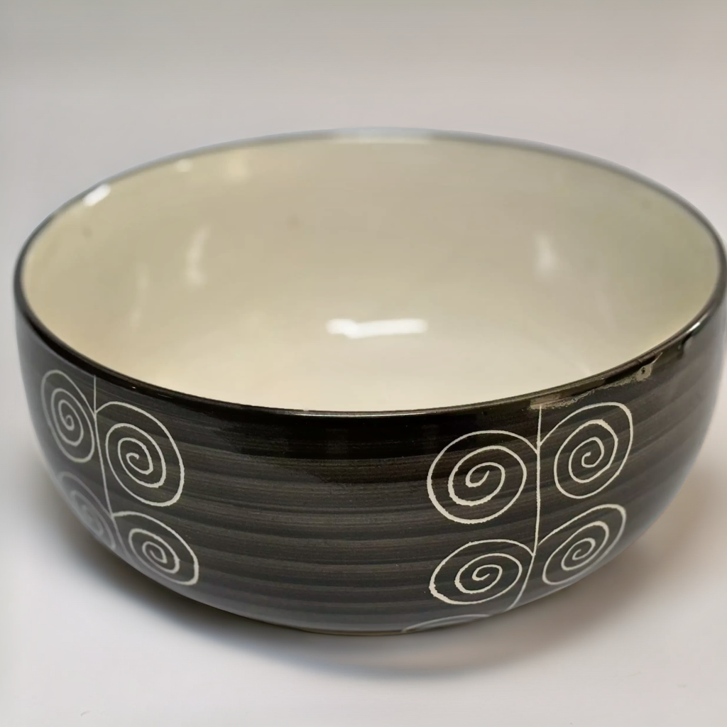 Black Swirl Bowl