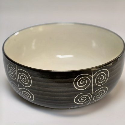 Black Swirl Bowl