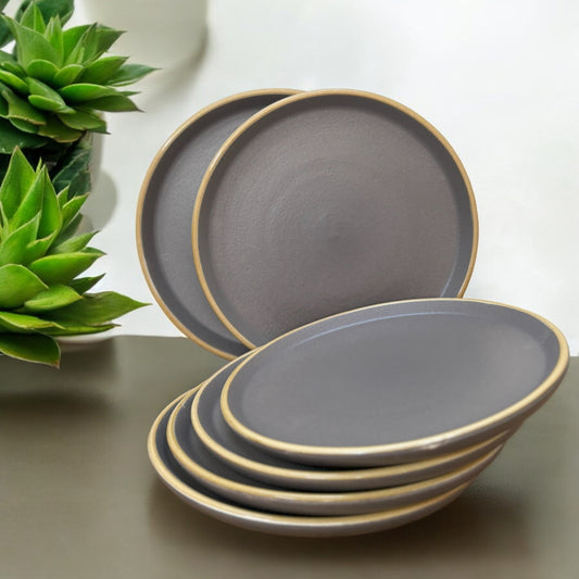 Mystic Grey Set of 6 Plates