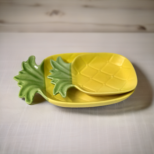 Aloha Pineapple Serving Platter Set of Two