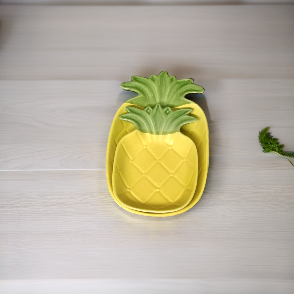 Aloha Pineapple Serving Platter Set of Two