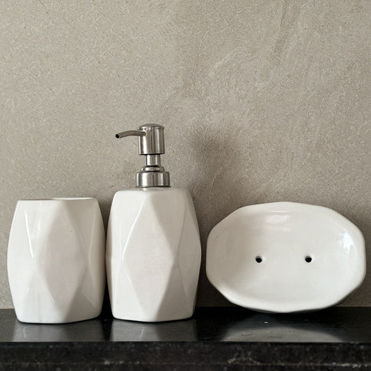Pure Luxe Ceramic Bathroom Ensemble