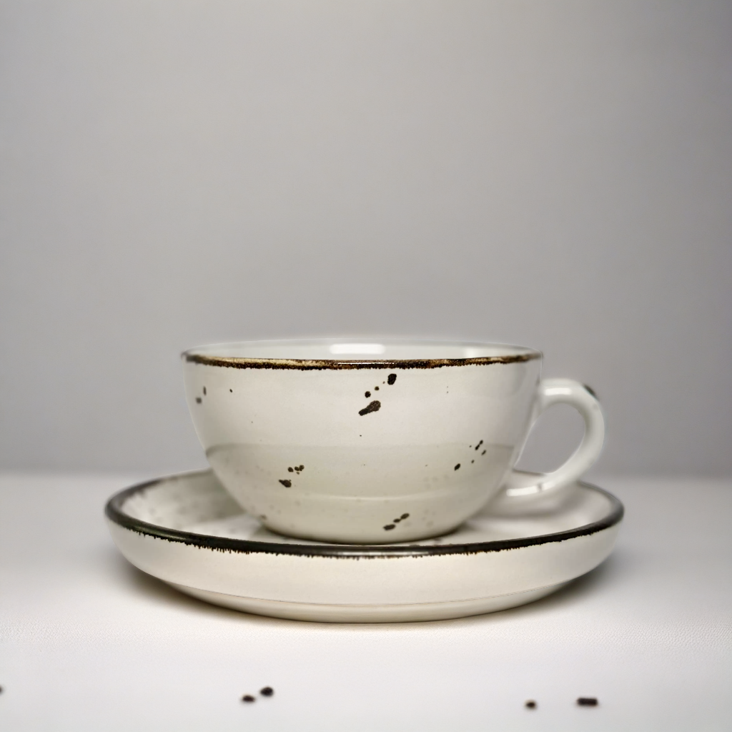 Dalmatian Coffee Cup With Saucer