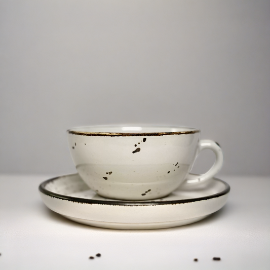 Dalmatian Coffee Cup With Saucer