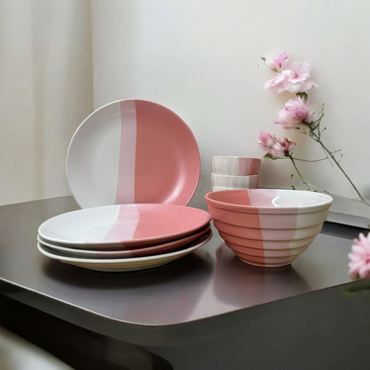 The Pink Fusion Dinner Set - Set of 9
