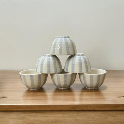 Blue & White Dessert Bowls Set of 6