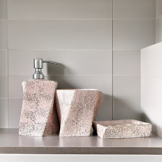 Rose Mist Ceramic Bath Ensemble